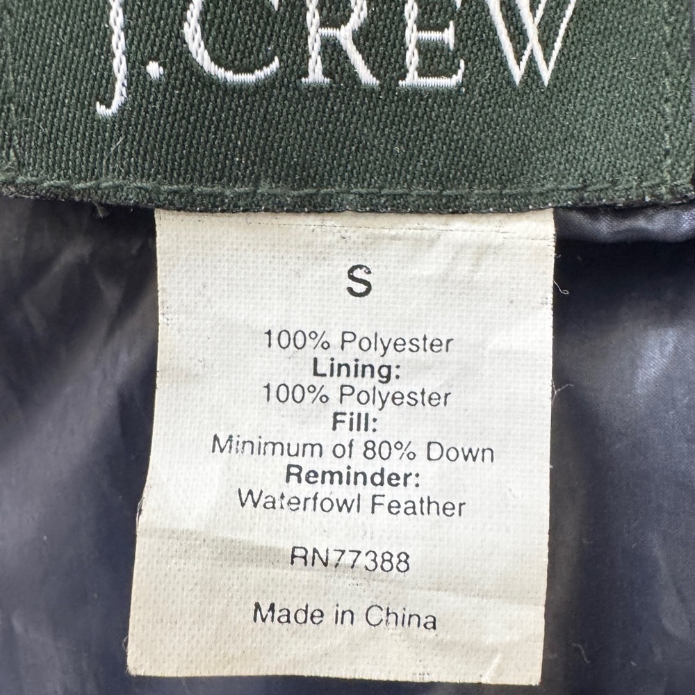 J. Crew navy hooded down puffer vest -size Small - Picture 9 of 9